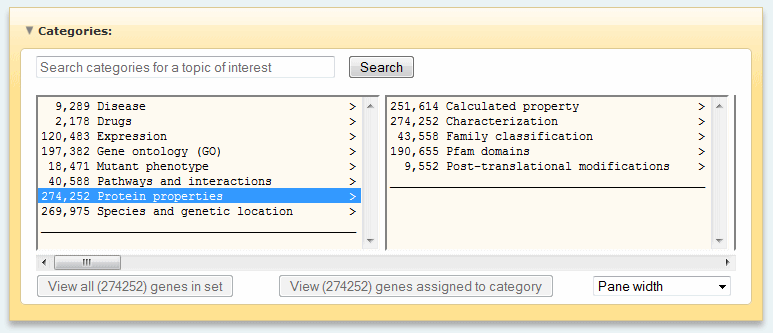 Gene properties