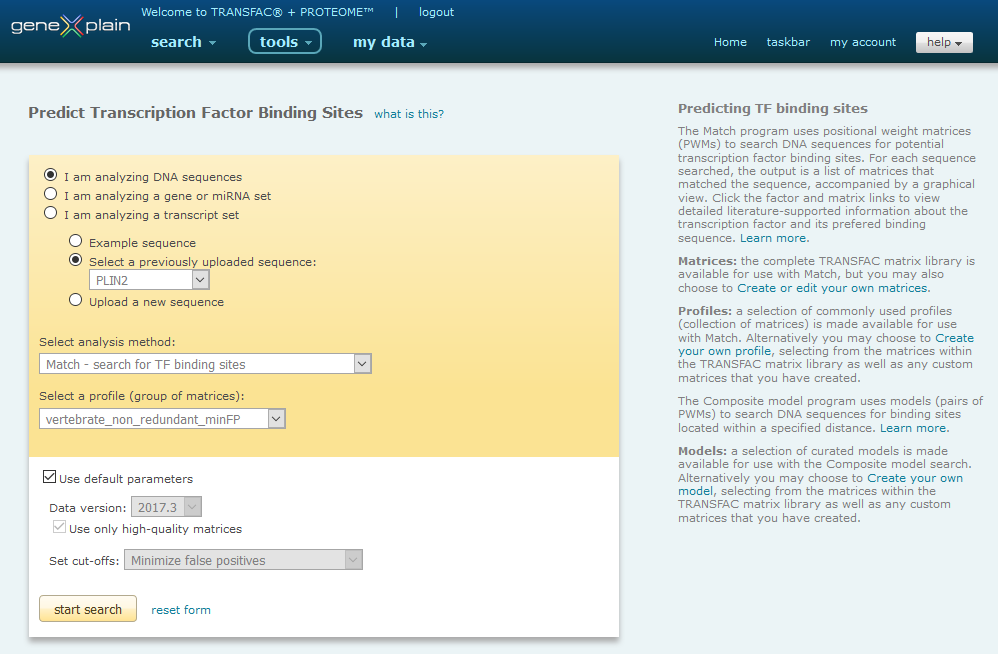 Match input window