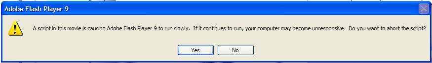 Flash Player Warning