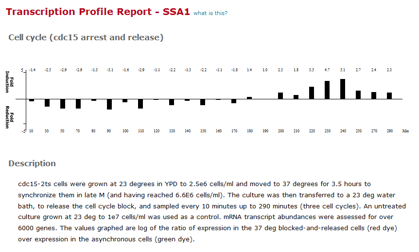 Transcription Profiling Experiment Index